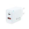 Chargeur CoolBox Gan 30w - Blanc - 2 Ports USB-C - Universel