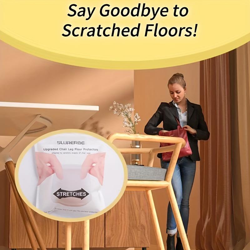 5 шт. Нескользящие прозрачные чехлы на ножки стула с войлоком, большие круглые накладки на пол для стула, силиконовые накладки на пол для ножек стула