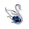 Swan Crystal Brooch: Elegant Women's Luxury Diamond Temperament Pin