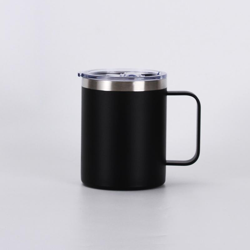 Новая 12-унциевая изолированная кружка-роллер из нержавеющей стали 304, переносная ручка, кофейная кружка, вакуумная изоляция, кружка для мороженого, предметы домашнего обихода