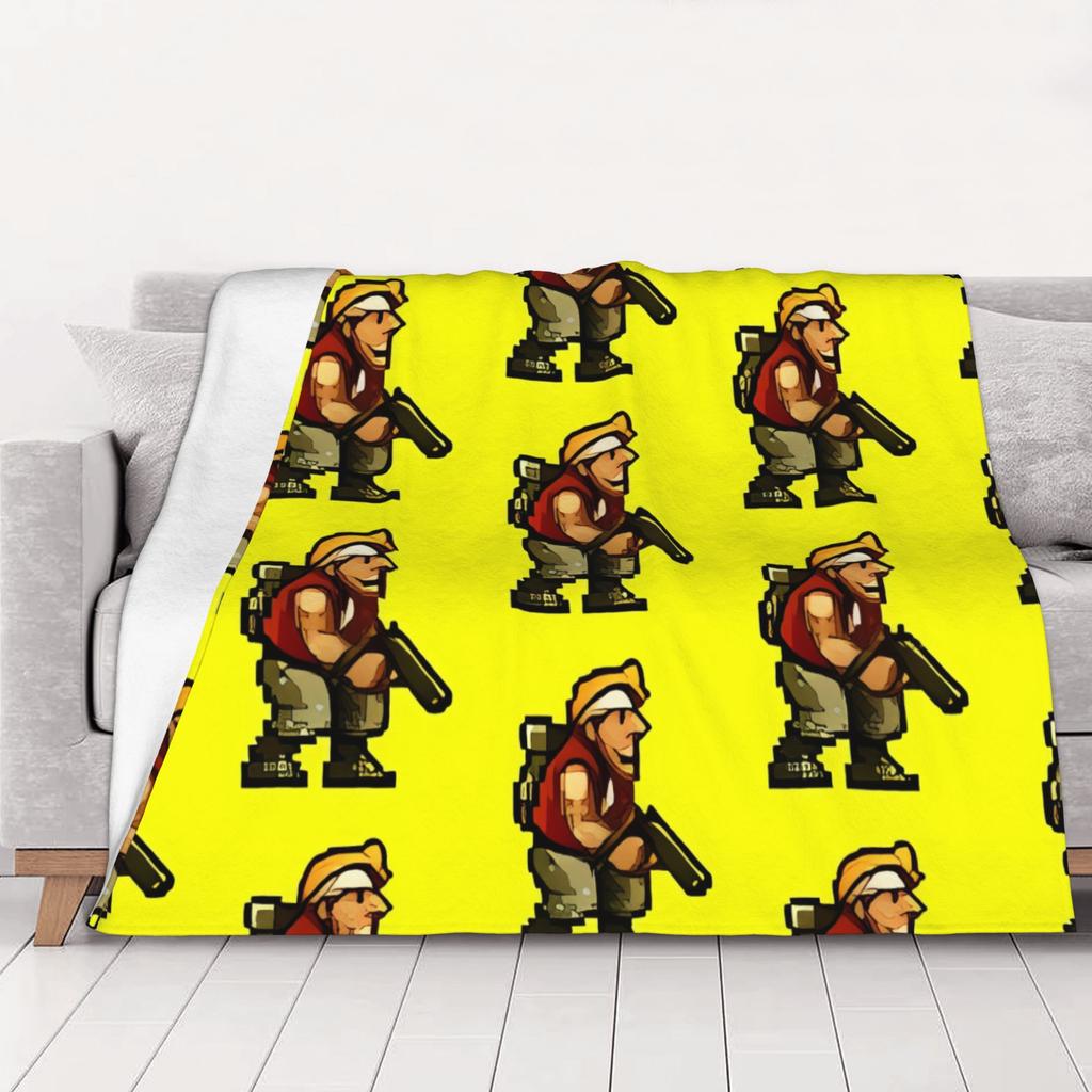 1PC home Cutecore Metal Slug Pixel Protagonist Metal Slug Blanket Super Cosy Plush Home Living Room Sofa halloween