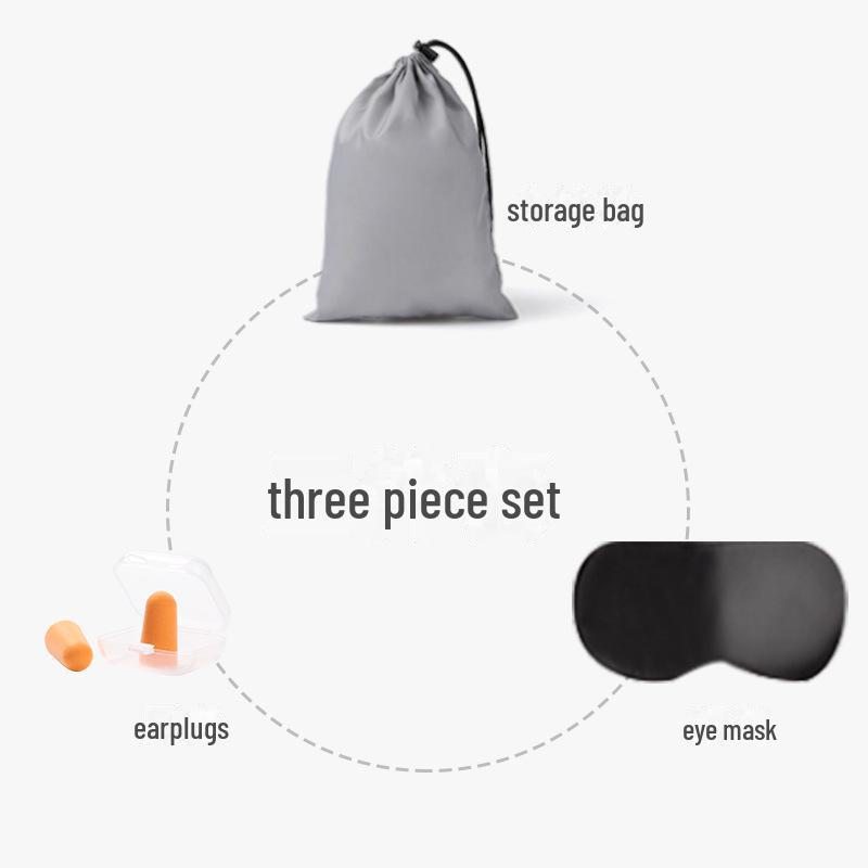 Круглая подушка для шеи, маска для сна и набор для хранения берушей