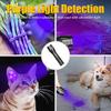 2 In 1 Ultraviolet Flashlight Purple White Dual Light Zoomable Torch Built in Battery Recharge Scorpion Hunting UV Flashlights
