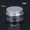 30-250ml Aluminum Cap Cosmetic Tin Pot Empty Lip Balm Jar Oil Wax Plastic Container Empty Jar Home Storage Food Sample Bottles