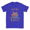 Jesus Raves TShirt Beach  Novelty TShirts Mens Cotton O Neck Plus Size Clothes ShortSleeved Y2K Funny Tops