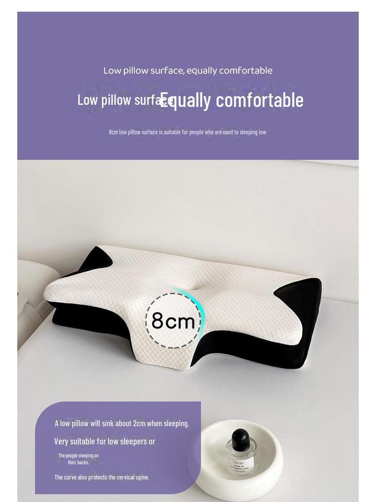 Дышащая подушка-бабочка из пены с эффектом памяти для поддержки шеи и коррекции шейного отдела позвоночника