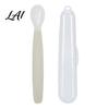 Non Slip Feeding Plate Silicone Baby Spoon Soft Training Utensil Easy Set Cleaning Complementary Spoon for Infants And Toddlers Tip Infant Spoons