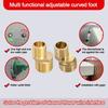 Copper Angled Curved Foot Angle Adjustment Connecting Accessories  Bathroom Hardware