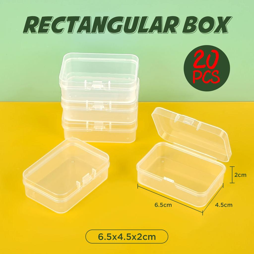 4-28Pcs Plastic Storage Box Transparent Jewelry Storage Box Container Portable Earring Ring Earplugs Packaging Storage Case