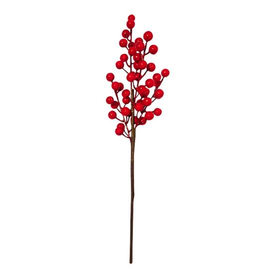 Artificial Red Berry Pick Christmas Holly Berries Stem Faux Plants Foam Berries Branch Xmas Holiday Wedding Party Home Decoration