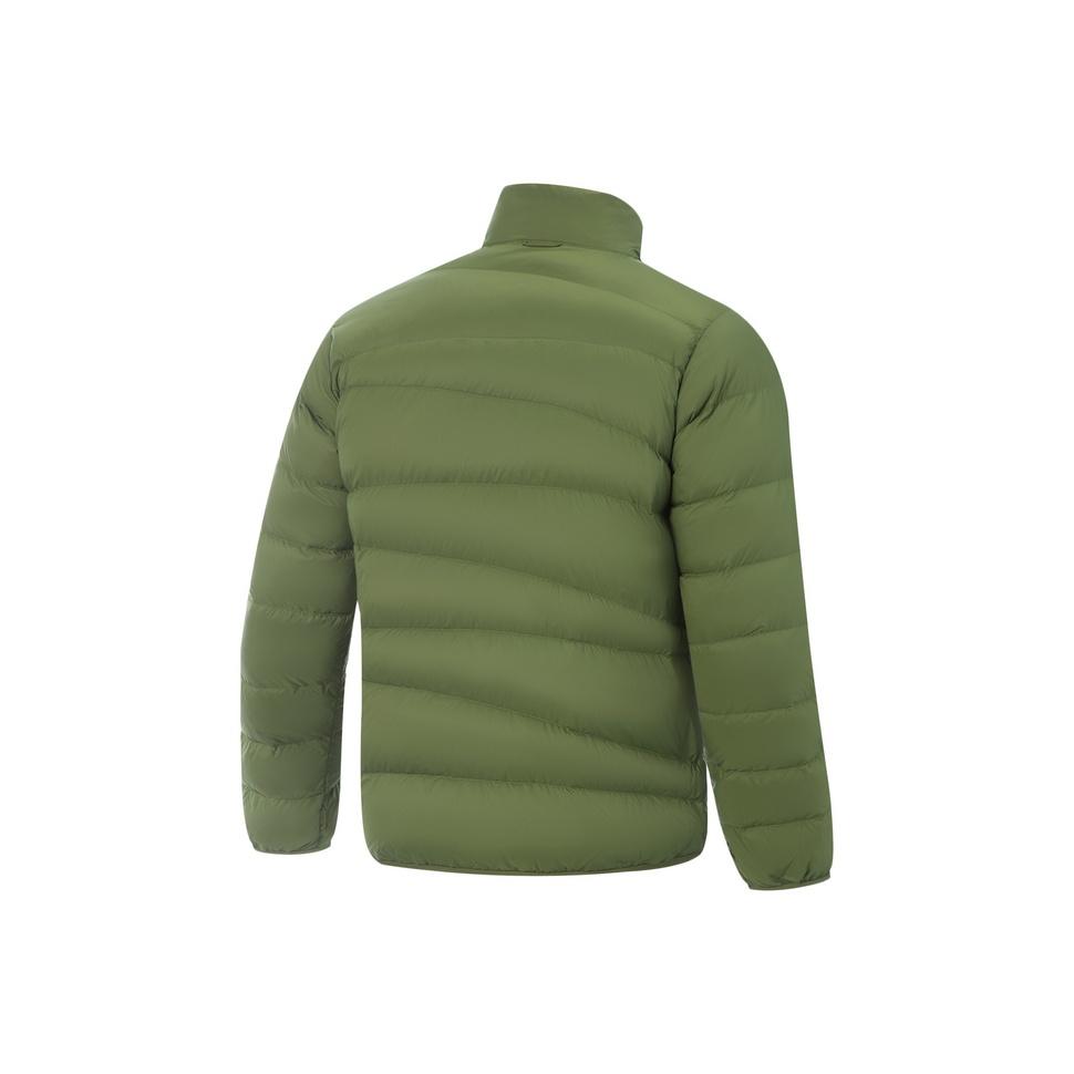 Li-Ning Мужская короткая куртка из углеволокна с отражающим эффектом, водоотталкивающая, солнцезащитная, с гусиным пухом AYMV165-3