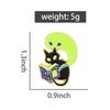 Cat Ghost Reading Enamel Pins Luminous Boo Book Brooches Lapel Badges Clothes Funny Cartoon Punk Jewelry Gift for Friends