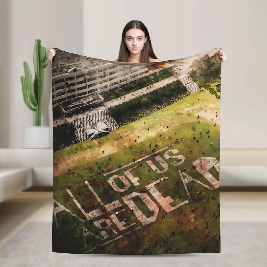 All Of Us Are Dead Flannel Blanket Spring Soft Throw Blanket for Girls Boys Living Room Funny Bedspread Sofa Bed Cover