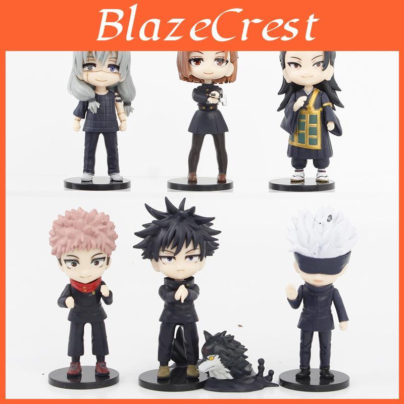 Коллекционные ПВХ-игрушки Jujutsu Kaisen с моделями Годжо, Итадори, Нобары и Мегуми