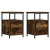 VidaXL Bedside Tables 2 Pcs Smoked Oak 34x35.5x50 Cm Engineered Wood 826018