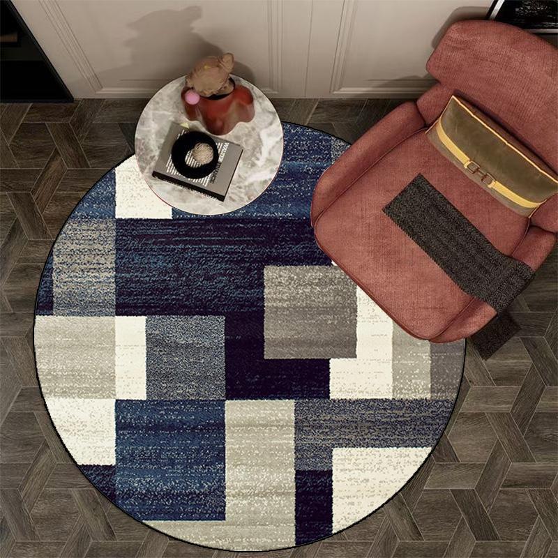 Современный Простой Круглый Ковер Гостиная Коврик для Дивана Легко Чистить Большой Декор для Спальни Домашние Ковры Моющиеся Кофейные Столики Напольный Коврик
