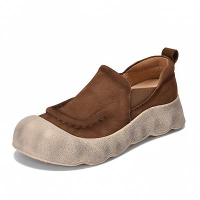 Модные женские лоферы AIYUQI Ретро 2025 Новые Нескользящие Слипоны Женская обувь Натуральная кожа Большой размер Удобные Туфли-лодочки Женские