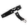 Punk Garter Solid Color Free Adjustment Faux Leather Heart Shape Leg Garter for Club