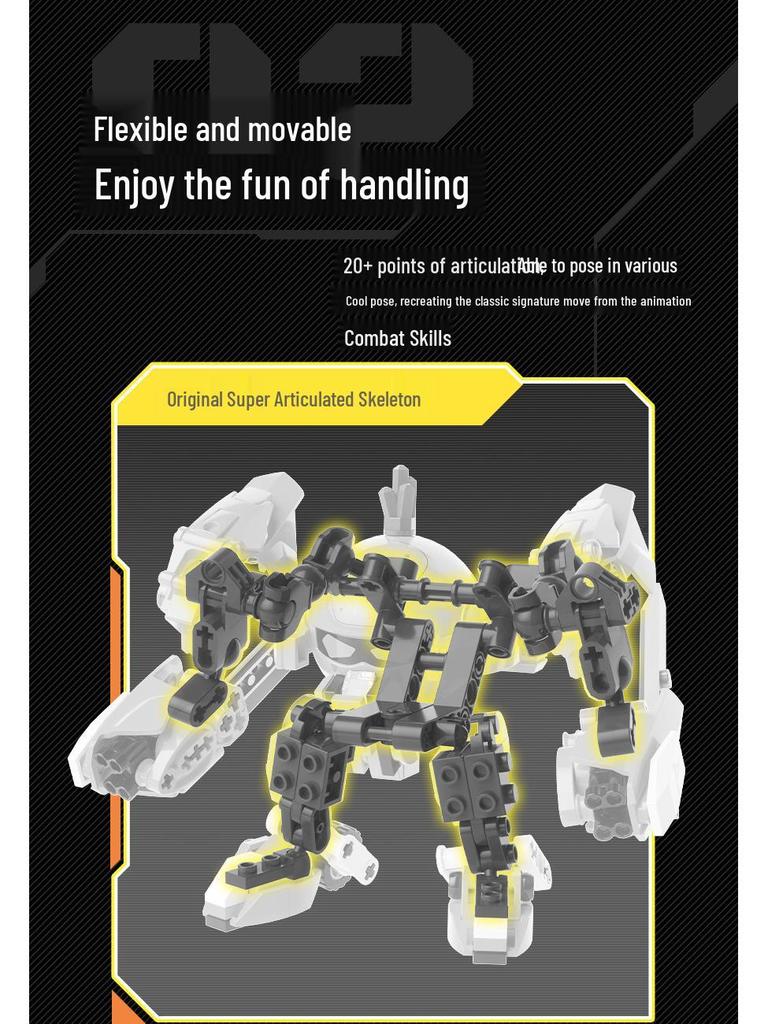 LEGO-Compatible F5 Qiqi Genuine Mecha Action Figure Building Block Toy for Kids