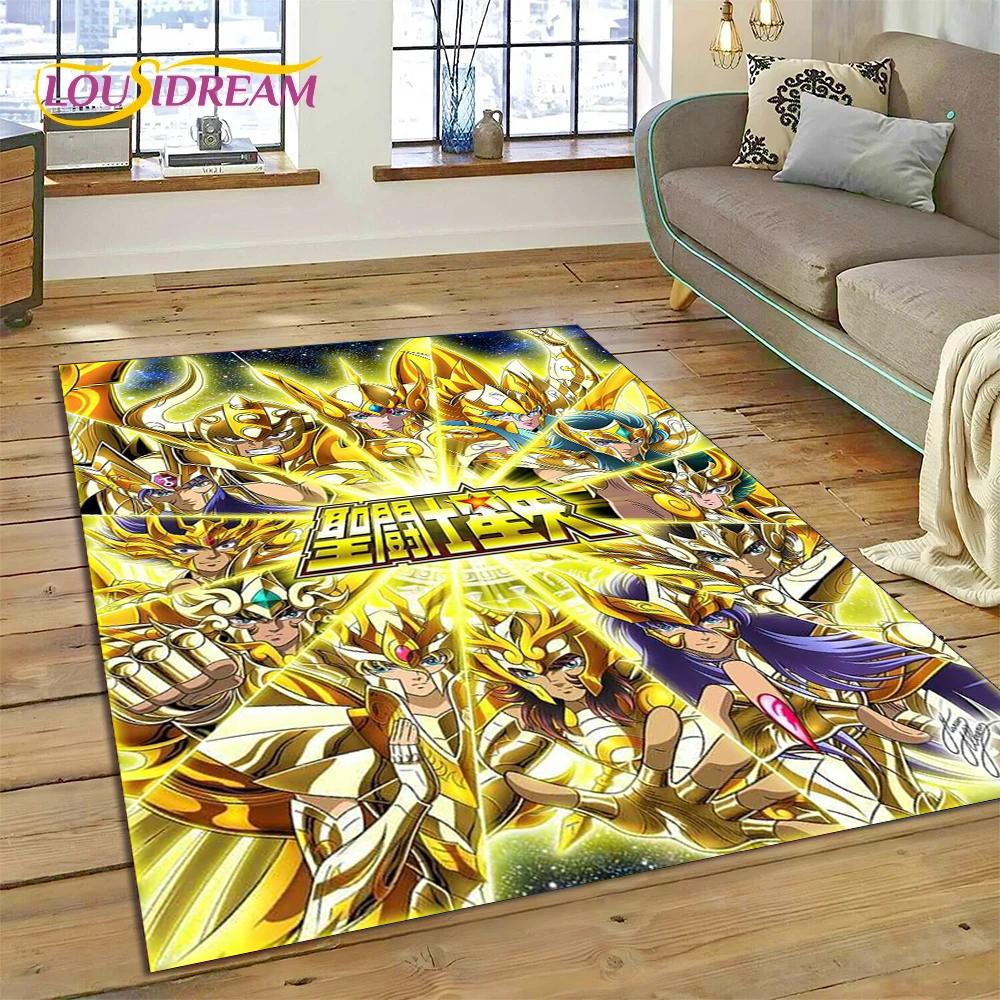Мультяшный Saint Seiya 3D Ретро Аниме Ковер для Гостиной Спальни Домашнего Декора, Напольный Коврик Нескользящий для Дивана Придверный Коврик Подарок Детям