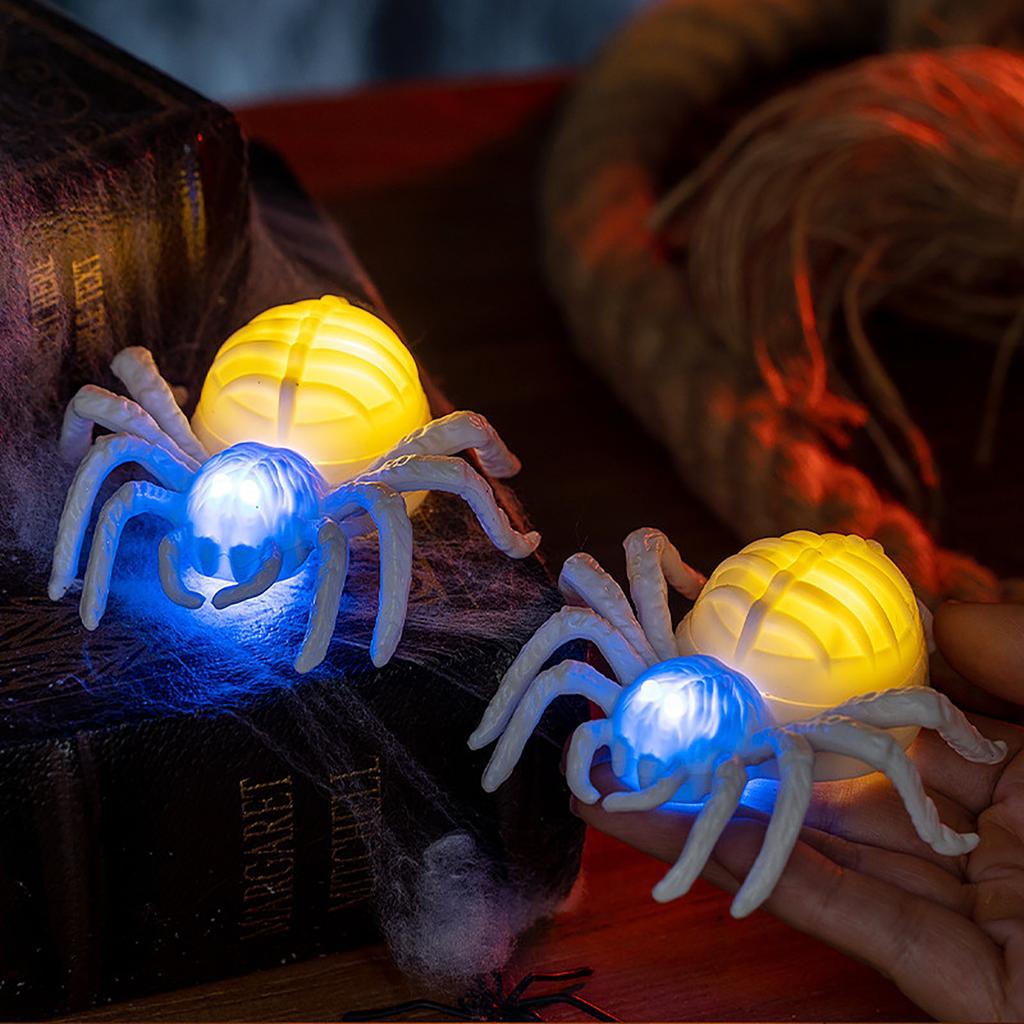 Halloween Glowing Spider Light With Eyes LED Flashing Decoration For Party And Home