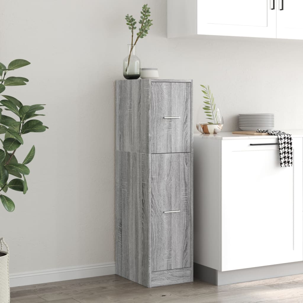 Apothecary Cabinet Grey Sonoma 30 x 41 x 118 cm Particleboard