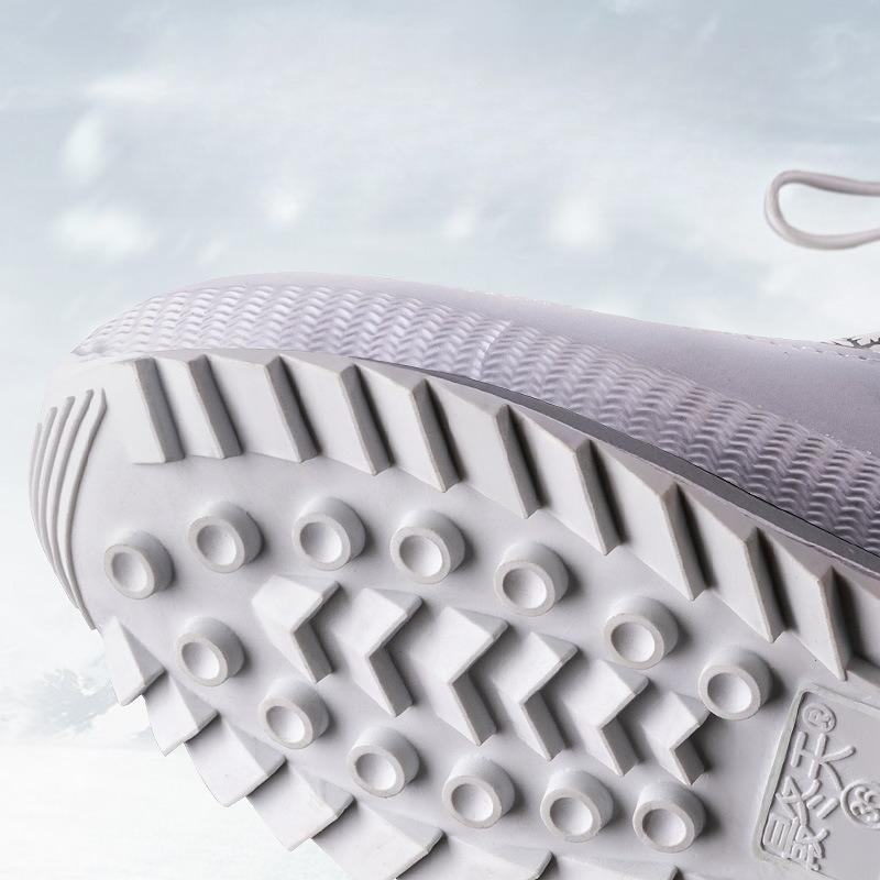 Женские зимние нескользящие сноубутсы с высоким голенищем, толстые и теплые, повседневные, водонепроницаемые, большие хлопковые ботинки