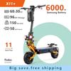 Электросамокат YUME X11 с европейской сертификацией, 6000 Вт, два мотора, аккумулятор 60 В 27 Ач, 11-дюймовые шины, максимальная скорость 95 км/ч