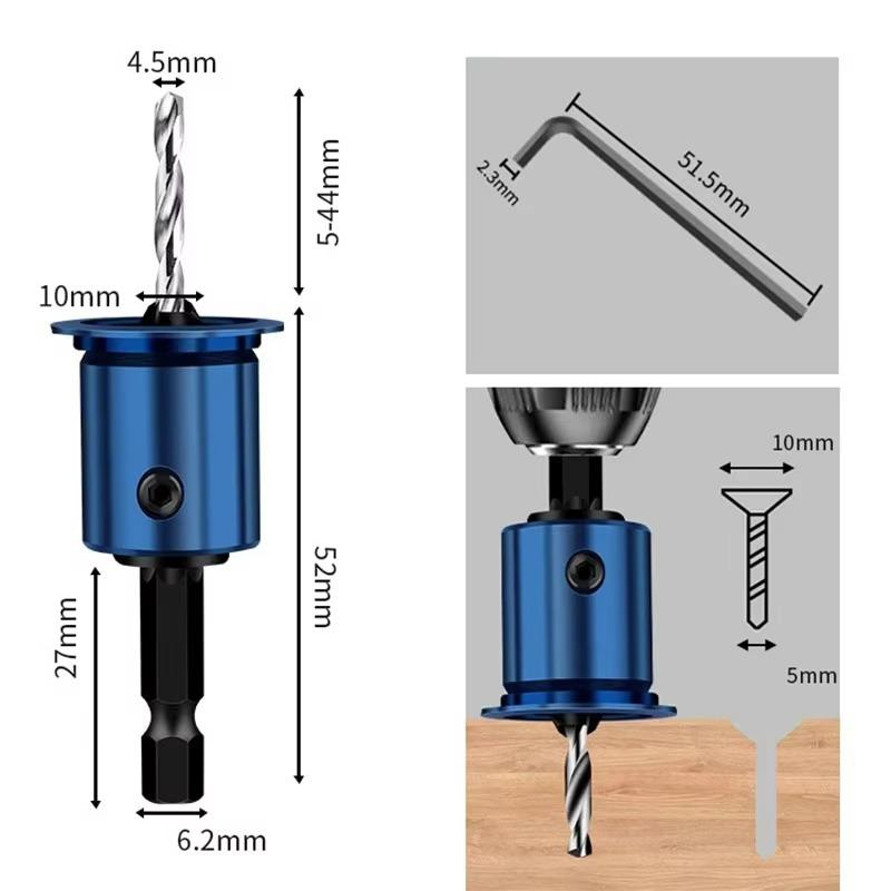 Сверло по дереву Профессиональное 2 в 1 Сверло по металлу Механическая мастерская Вращающийся инструмент Инструменты для зенкования Аксессуары
