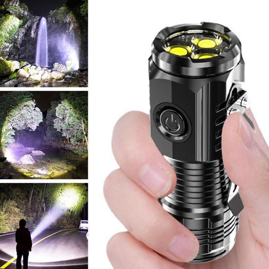 High Lumens Ultra-Bright LED Flashlight Waterproof Compact Size Portable Rechargeable Emergency Torchlight Camping Gear