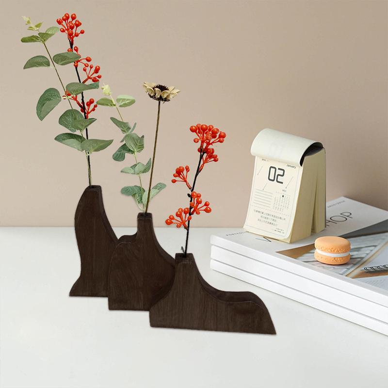 Ваза ручной работы Сделай сам Натуральные материалы Ретро Дерево Настольные украшения Флористическое искусство Проживание в семье Цветочная композиция Домашние украшения 4 стиля