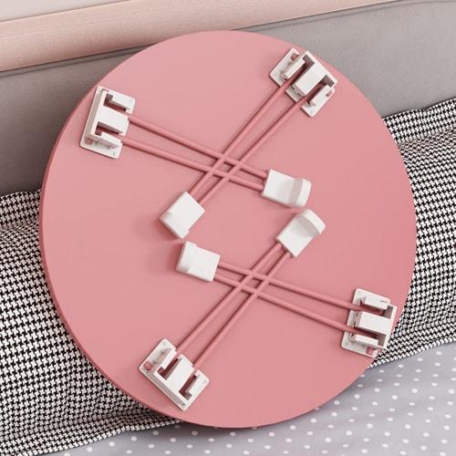 [2025 NEW Folding Table, Round Mini Table, Perfect for Single Living] Folding Desk, Round Mini Table, Laptop Stand, Enhanced Stability, Multi-function