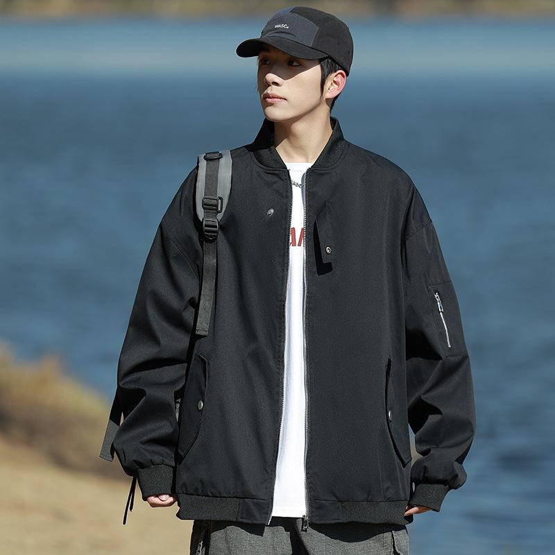 Куртка-бомбер с пряжкой, бейсбольная куртка, мужская повседневная свободная большого размера, для пар