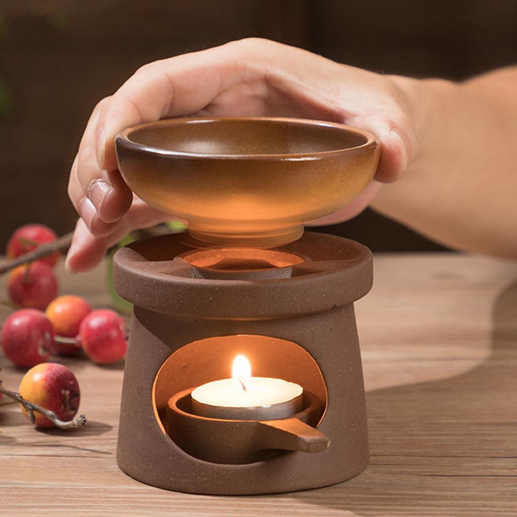 Essential Oil Burners Ceramics Wax Melter Aromatherapies Diffuser and Tealight Candle Holder Set for Home Bedroom Decors