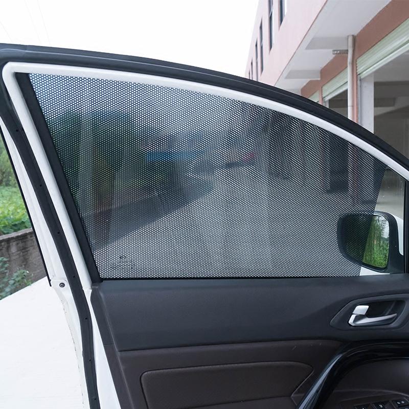 Car Styling 2pcs/set PVC Car Side Window Sunshades Electrostatic Sticker Sunscreen Film Stickers Cover Automobiles