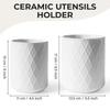 MIAMIO Керамический органайзер для кухонной утвари Фермерский декор для организации столешниц и хранения кухонных принадлежностей и аксессуаров Коллекция Palmanova - Держатель/Кухня