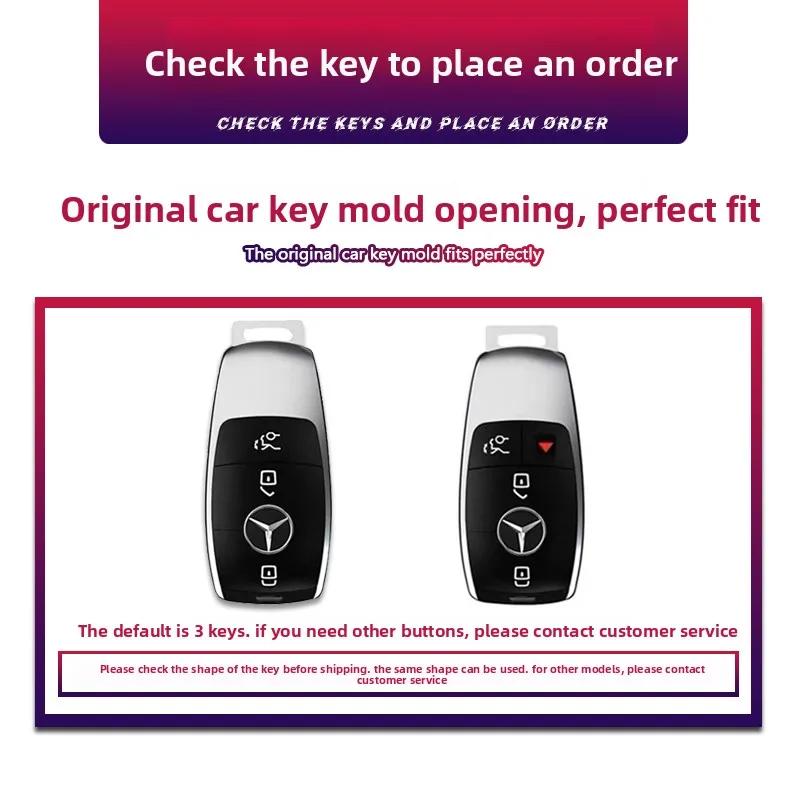 Car Key Case Cover Shell Fob for Mercedes Benz Cla250 Mercedes Benz GLS53 2019 GLS450 Maybach GLS600 2021 AMG C63S GLE 450 2020 qr1