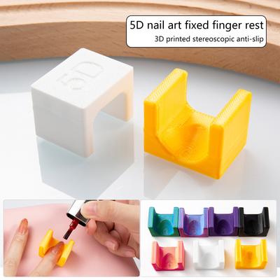 5D Подставка для ногтей для точного маникюра с бархатной поверхностью 3D-печать Удобный многоразовый инструмент для DIY и профессионального использования