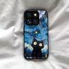 Чехол для Xiaomi 14 Pro Аниме Черный Кот Звездное Облако Печать Чехол для Телефона Акриловая Жесткая Задняя Панель С Гибким TPU Краем