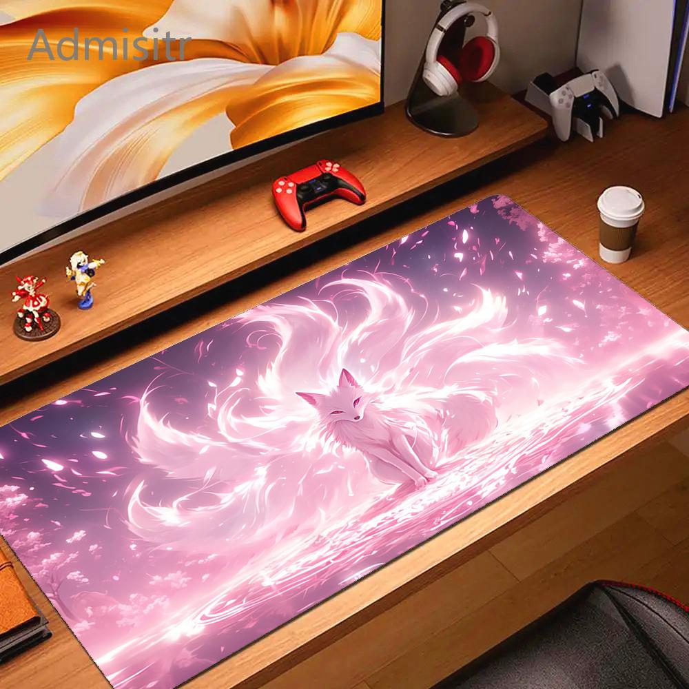 Мультяшная лиса XXL Коврик для мыши Большой Компьютерные игровые аксессуары Милые Коврики для мыши Геймер Профессиональный Высококачественный Резиновые коврики Настольный коврик