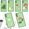 Мятно-зеленый чехол с изображением лягушки и гриба для Samsung Galaxy S23 Ultra S8 S9 S10 S22 Plus S20 S21 FE Note 10 20 S24 Ultra Case