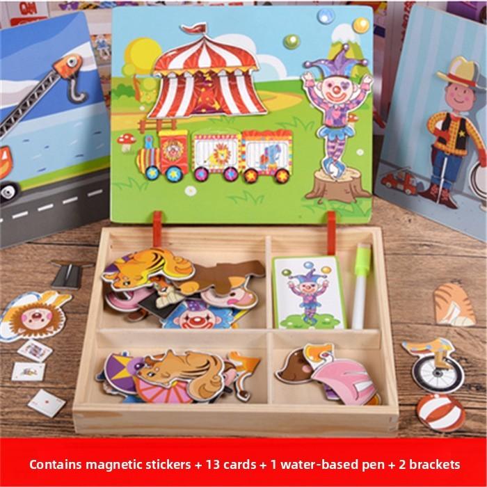 Wooden Jigsaw Puzzle For Toddlers With Magnetic Features For Early Learning And Skill Development