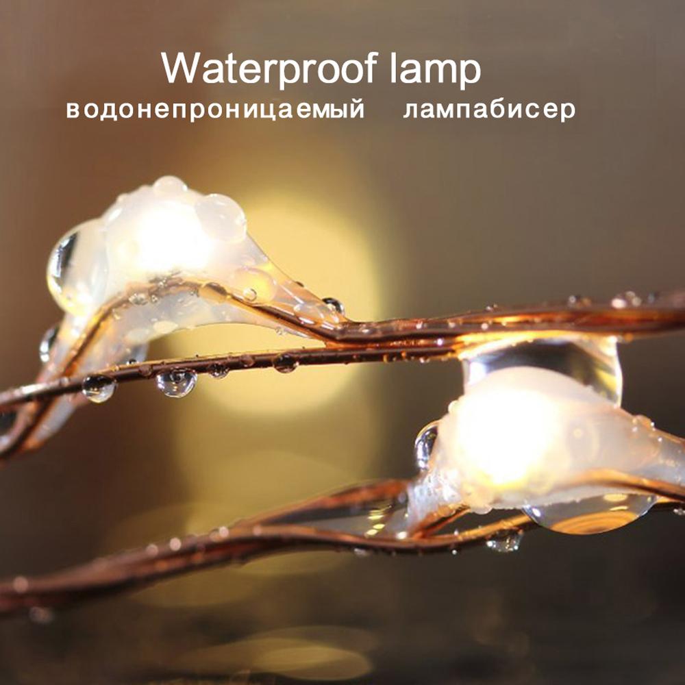 1м - 10м Светодиодная гирлянда 9 цветов Сказочные огни 10-100 светодиодов Медная проволока Питание от батареек для свадебного рождественского украшения вечеринки Праздничная лампа