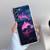 Чехол для телефона Samsung Galaxy S26 S25 S24 S23 S22 Ultra S20 S21 FE 5G Plus Мягкий прозрачный чехол Океанский дельфин