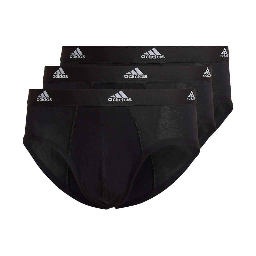 adidas Комплект нижнего белья Active Flex с логотипом и треугольным принтом, 3 пары мужского нижнего белья, черный GB0807