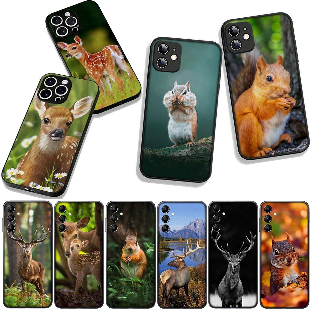 Cover for Xiaomi Redmi Note 15 11 9 10 Pro Plus A5 9A 9T 10A 10C 9C NFC 15C 8T Phone Case Sika Deer Squirrel
