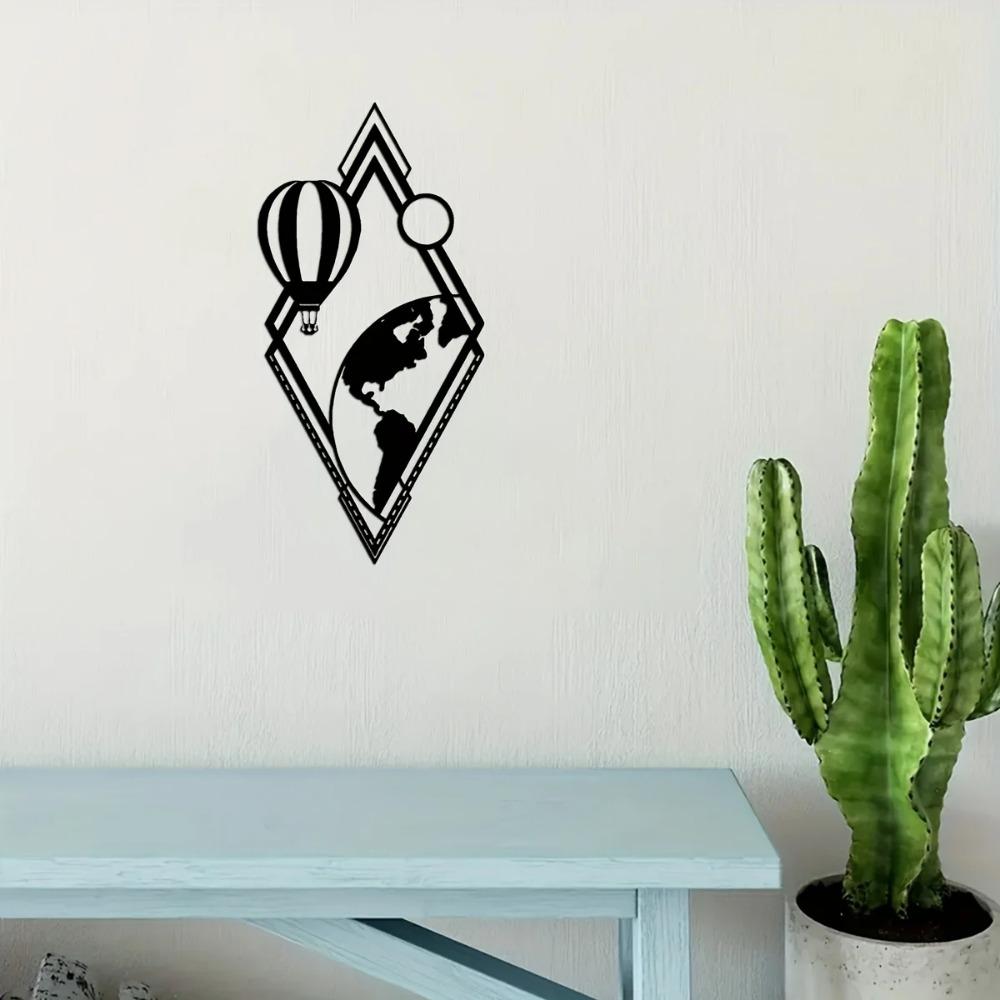 1 шт. Воздушные шары и глобусы Металлический настенный декор - Современное искусство для Хэллоуина, стильное внутреннее и внешнее украшение дома