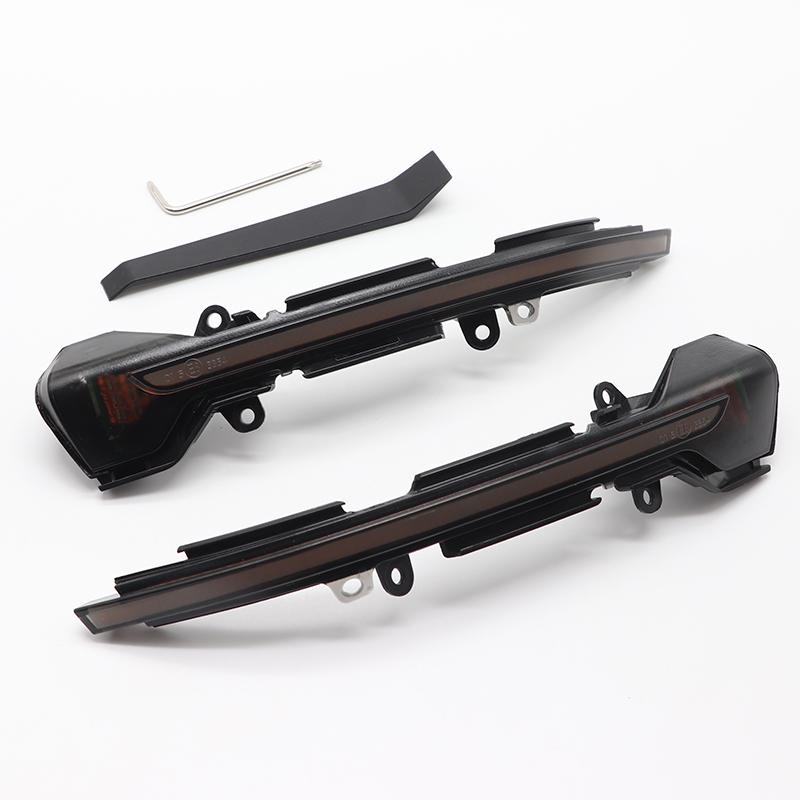 Динамическая прокрутка, черный светодиодный указатель поворота, последовательный зеркальный индикатор, мигалка для сиденья Ibiza 6F 2017 2018