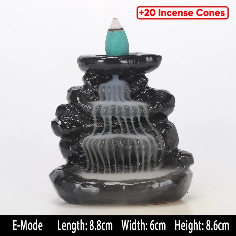 Подставка для благовоний с обратным потоком, водопадная курильница, домашний декор, ароматерапевтическое украшение, благовония в форме конусов