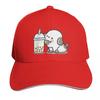 Little Puppy Loves Boba Tea Baseball Cap Dropshipping Designer Hat fishing caps Unisex tea Hat For Women  Unisexs